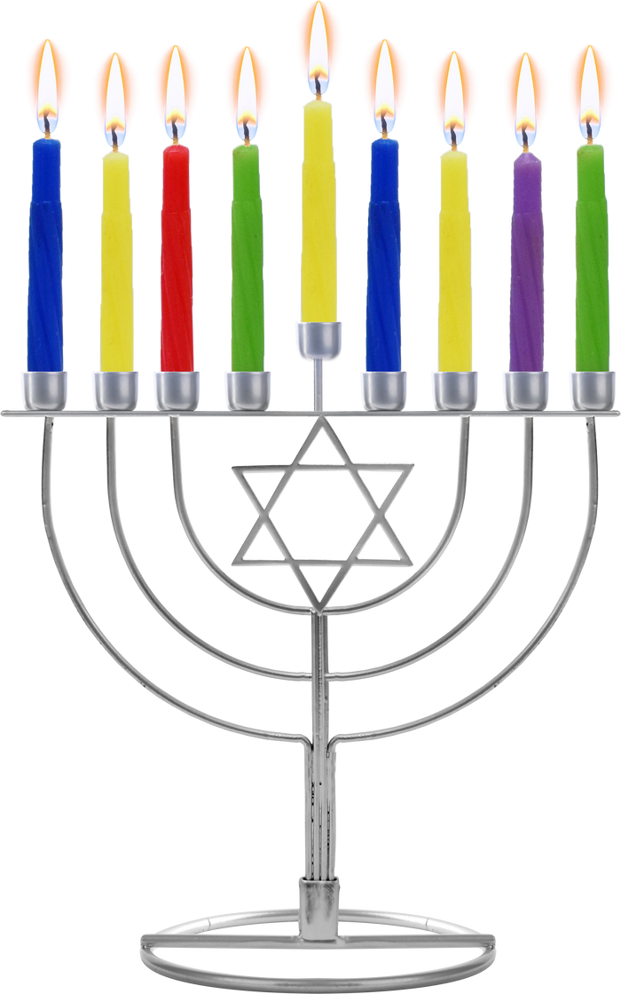 Star of David Wireframe Menorah — open metal Magen David menorah | Judaica Square Lakewood