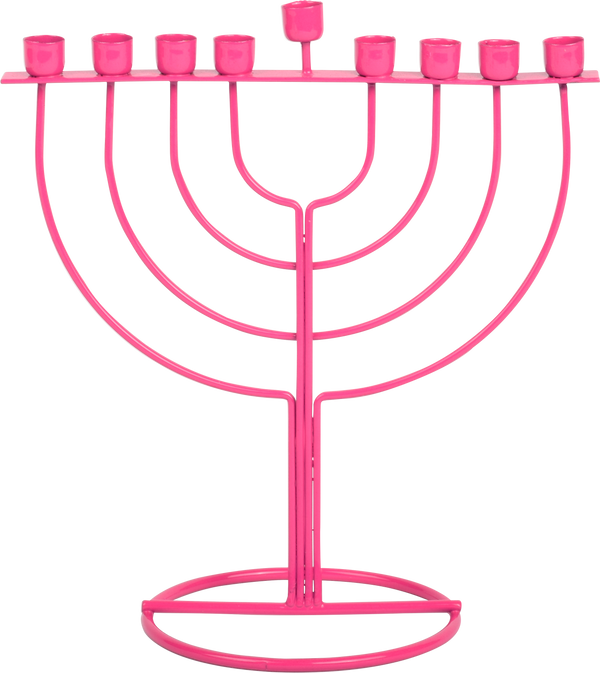WireFrame Menorah - Pink — Judaica Square
