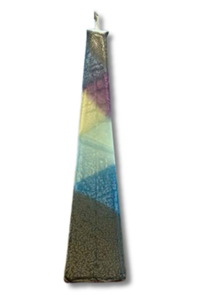 Pyramid Shape Havdallah Candle Triangle Color Design  (HV-HP)