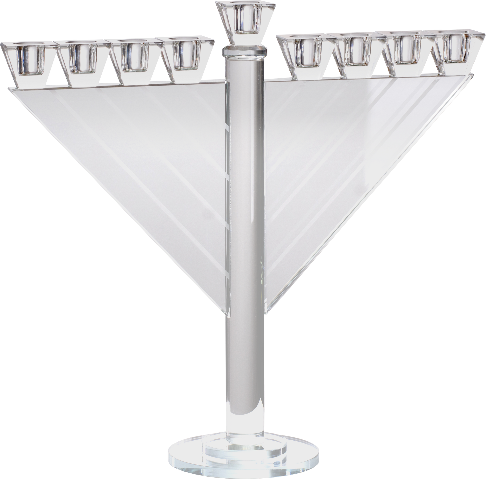 Crystal Glass Menorah - Large — Judaica Square