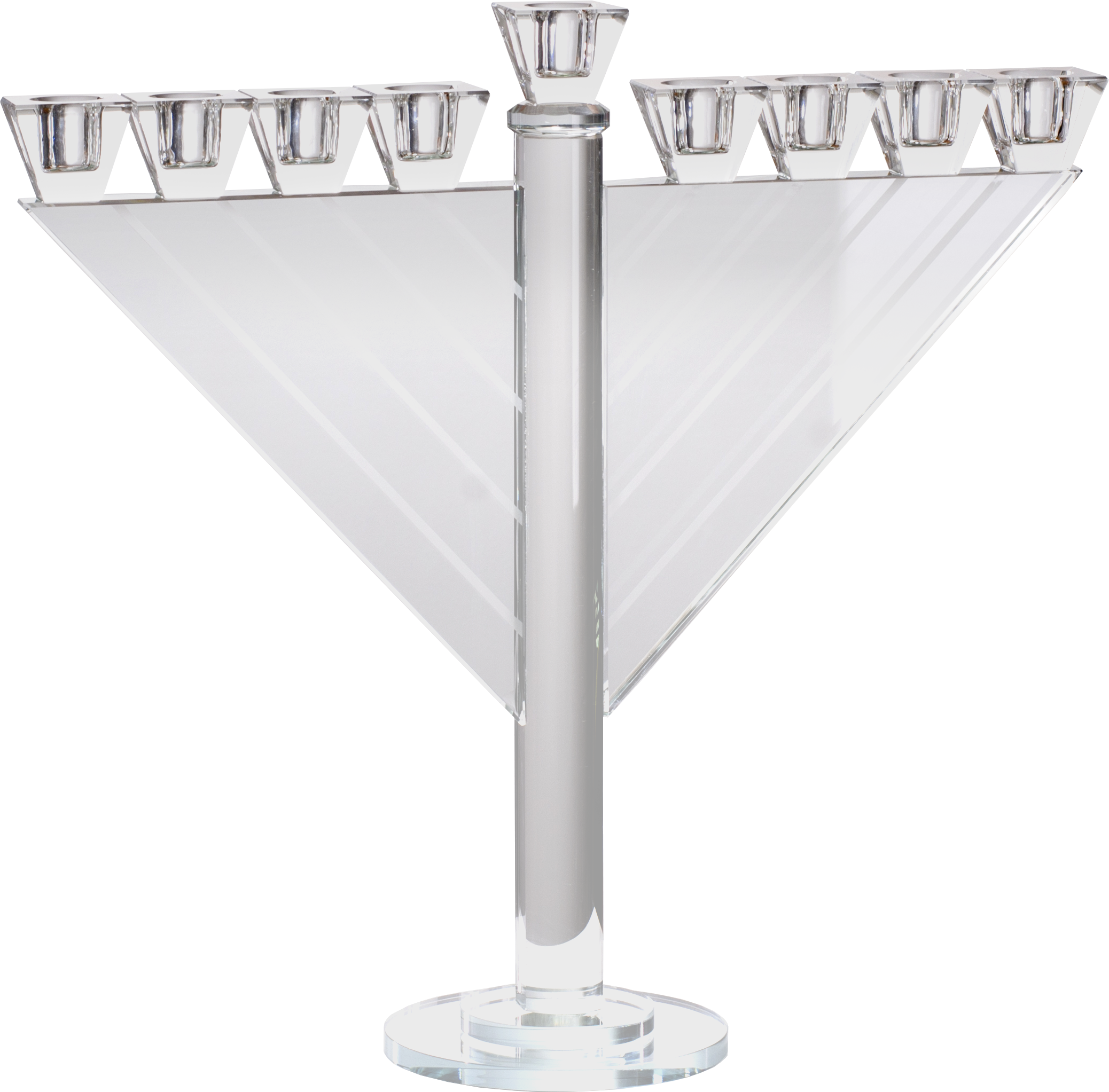 Crystal Glass Menorah - Large — Judaica Square