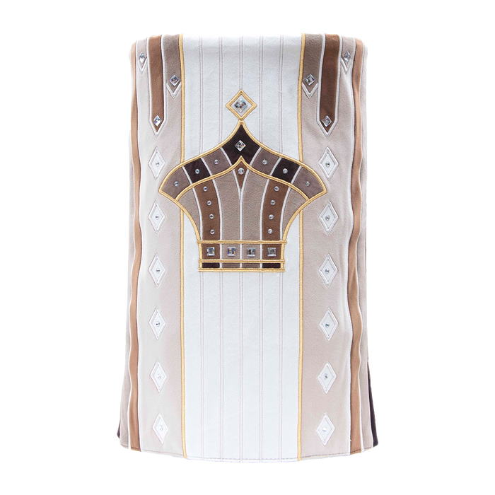 Velvet Torah Mantle - Style 939 -Taupe - Torah Covers & Mantles