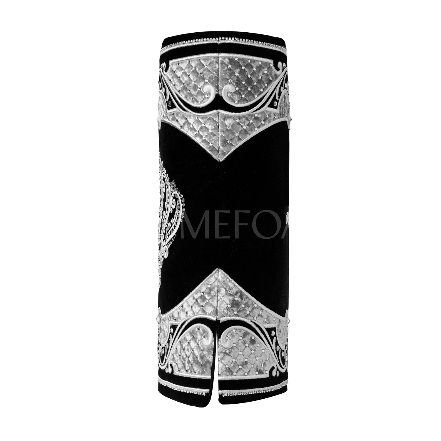 Velvet Torah Mantle - Style 805 - Black - Image 4