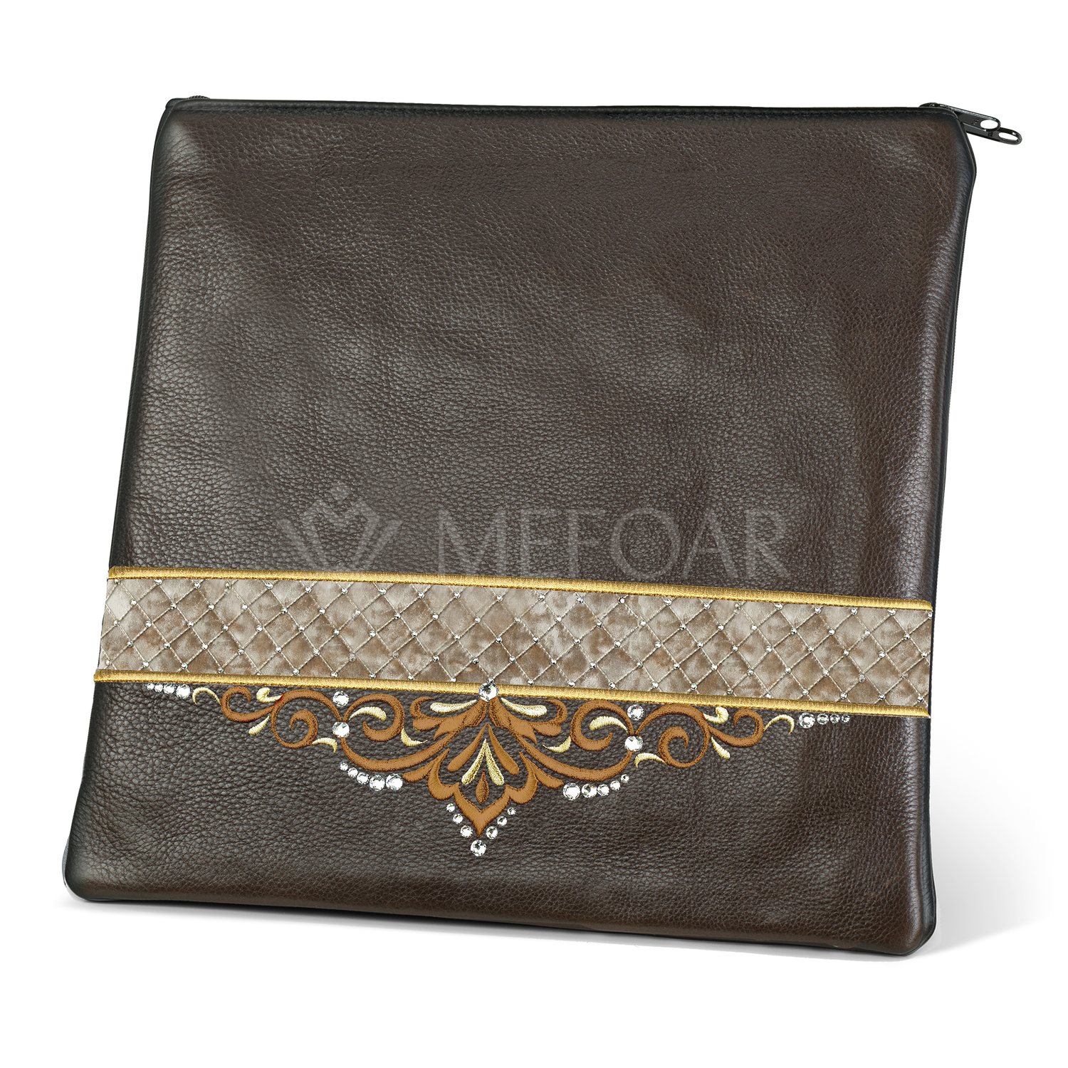 Tallis and Tefillin Bag Design #323 - Solid Leather - Tallis Bags view 3 | Judaica Square Lakewood