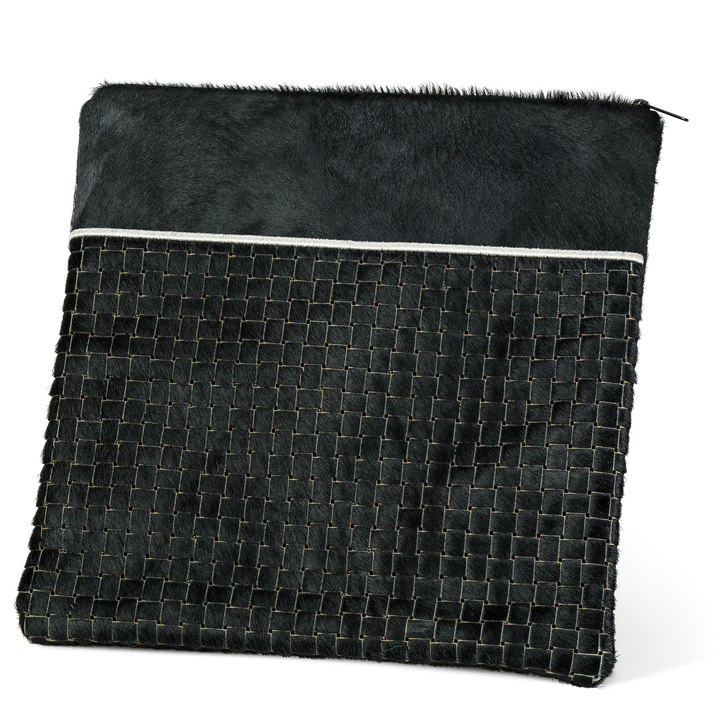 Tallis and Tefillin Bag Design #324 - Black Woven Fur - Tallis Bags