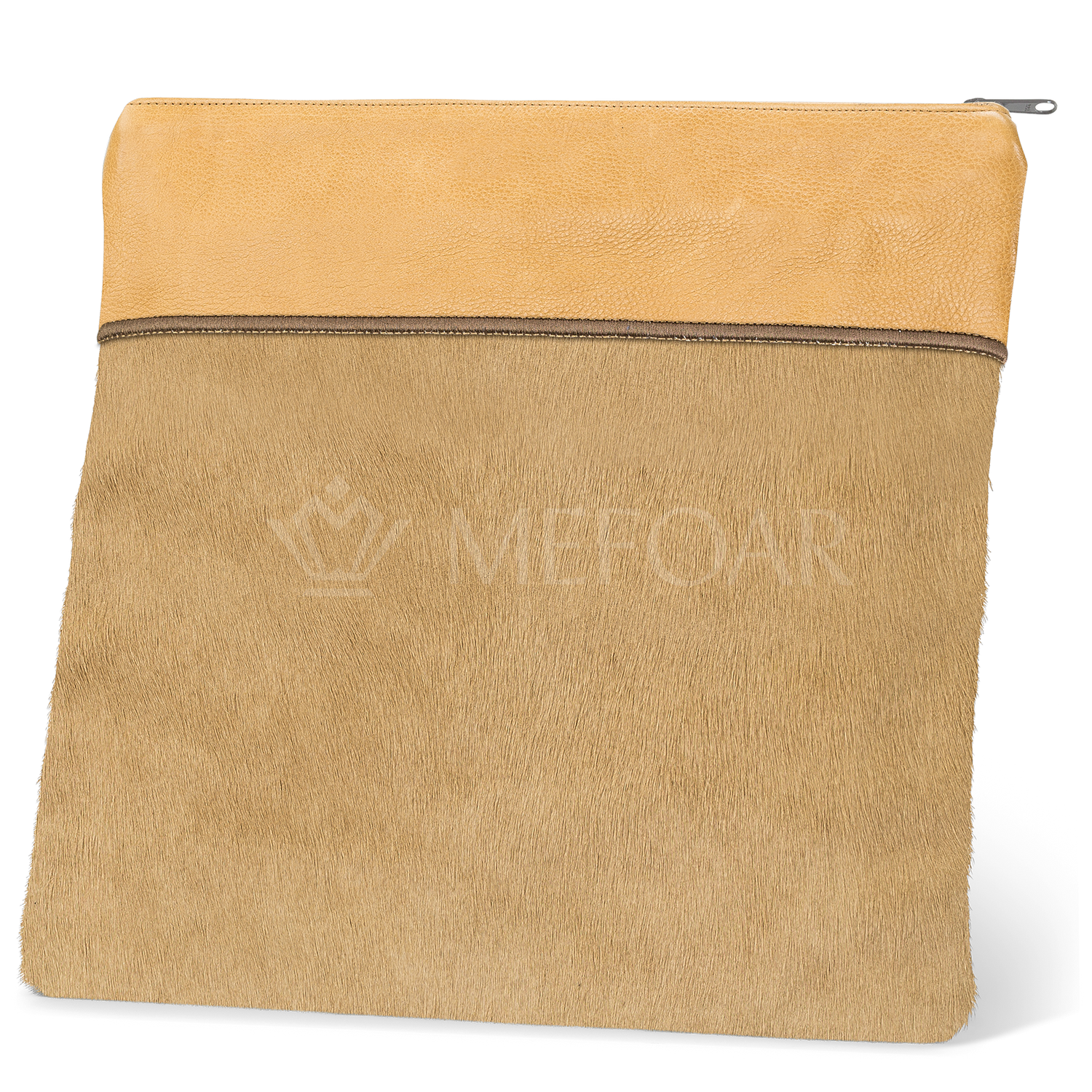 Tallis and Tefillin Bag Design #324 - Camel Fur with Leather - Tallis Bags view 3 | Judaica Square Lakewood
