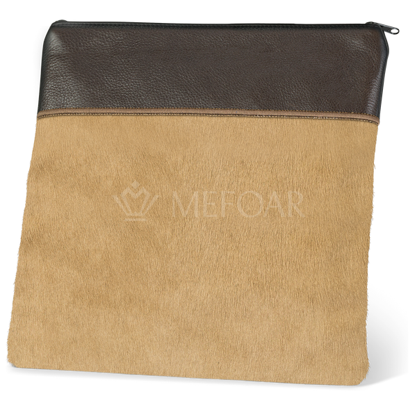 Tallis and Tefillin Bag Design #324 - Camel Fur with Leather - Tallis Bags