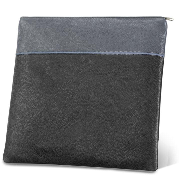 Tallis and Tefillin Bag Design #324 - Black Two - Tone Leather - Tallis Bags