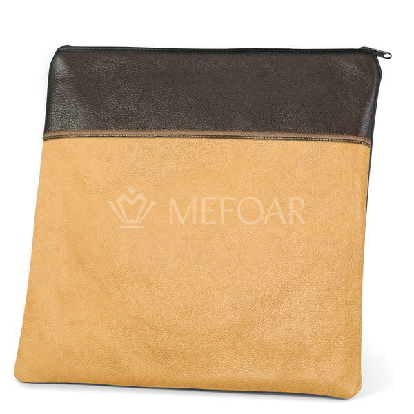 Tallis and Tefillin Bag Design #324 - Camel Two - Tone Leather - Tallis Bags