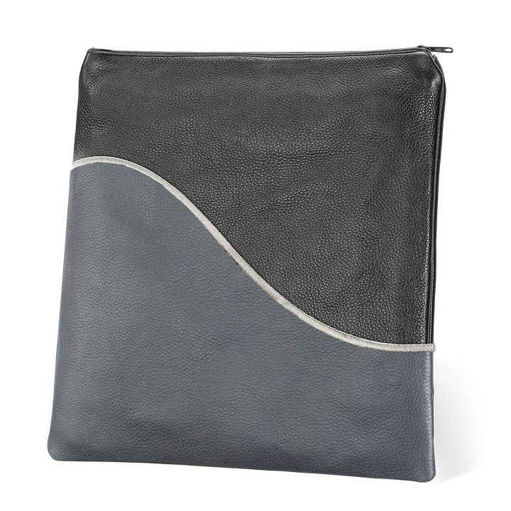 Tallis and Tefillin Bag Design #325 - Black and Livid Leather - Tallis Bags