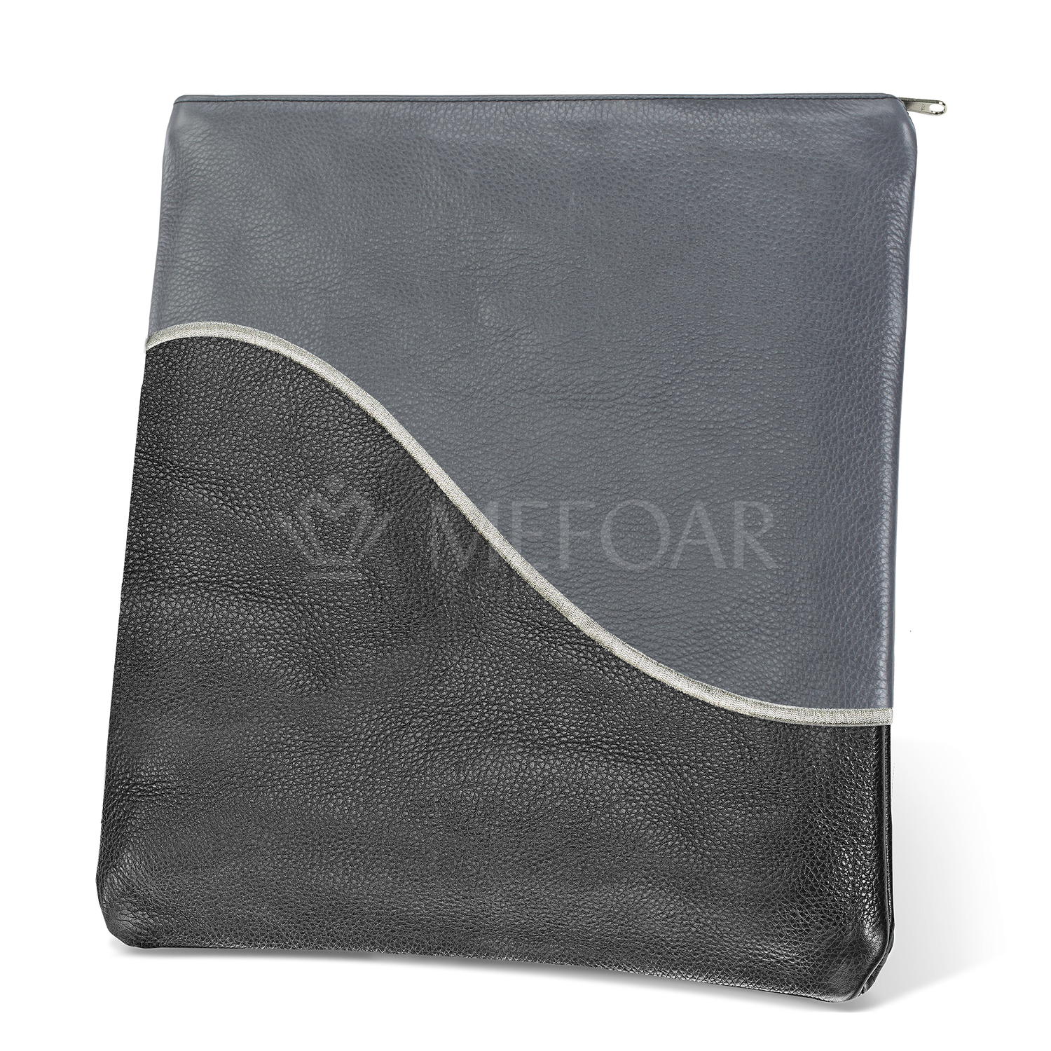 Tallis and Tefillin Bag Design #325 - Black and Livid Leather - Tallis Bags view 2 | Judaica Square Lakewood