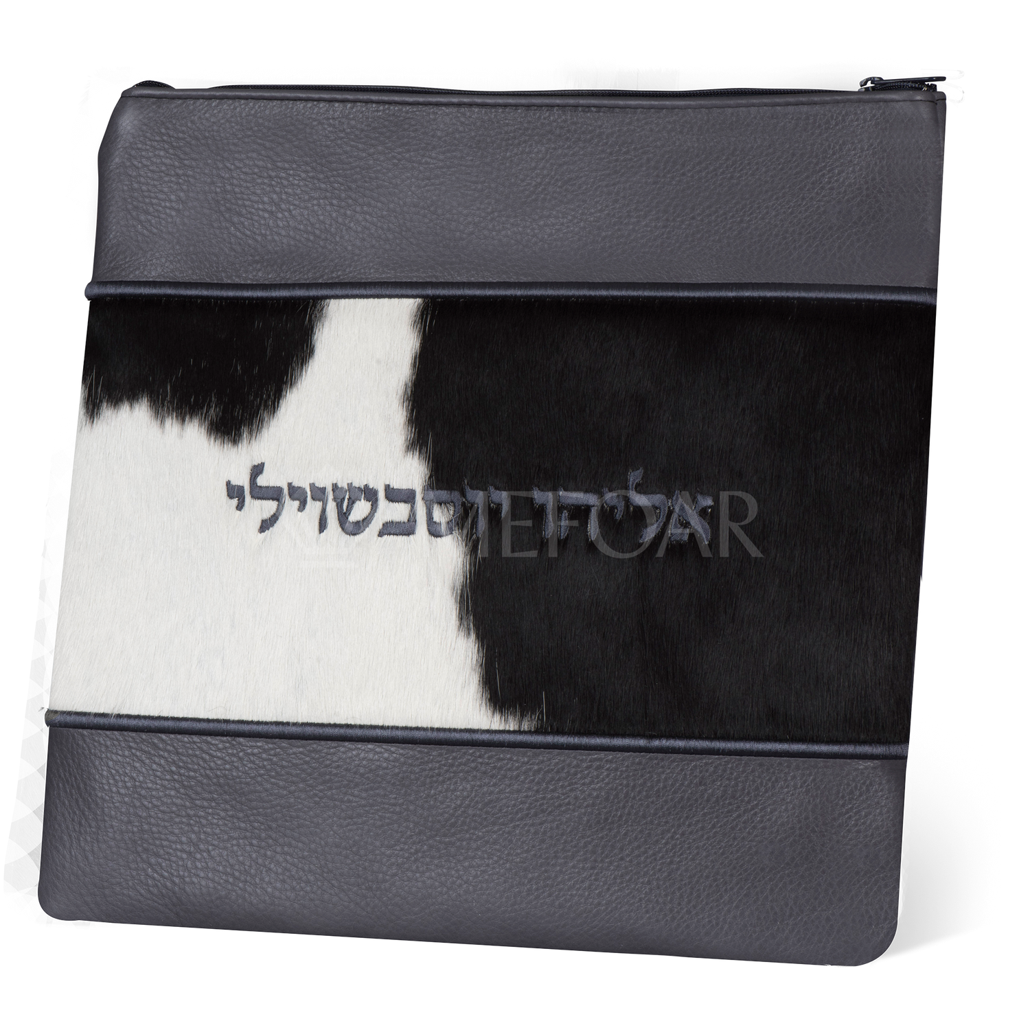 Tallis and Tefillin Bag Design #326 - Leather and Fur - Tallis Bags view 2 | Judaica Square Lakewood