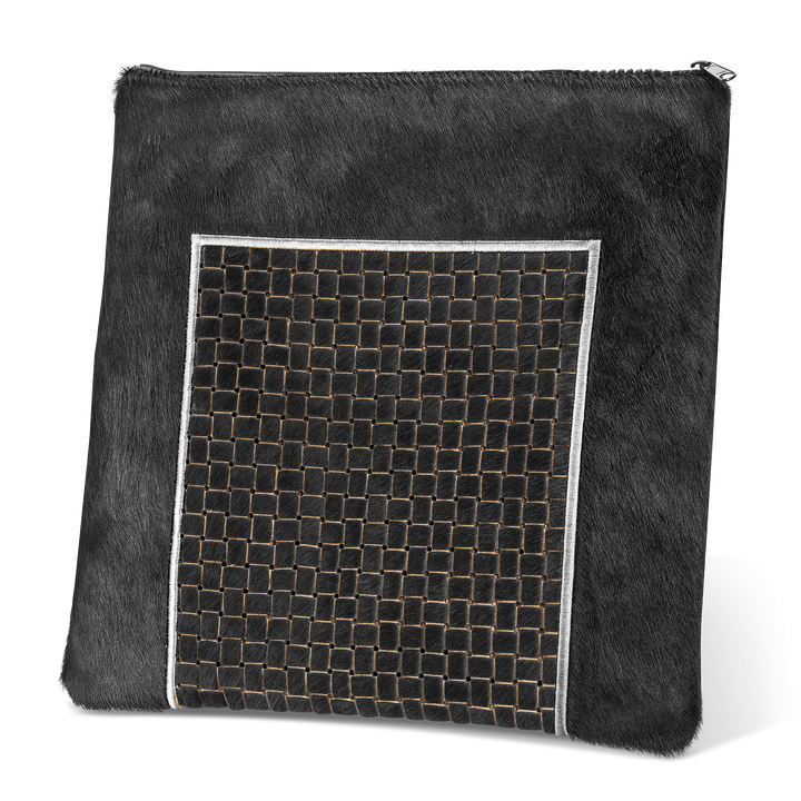 Tallis and Tefillin Bag Design #327 - Black Woven Fur - Tallis Bags