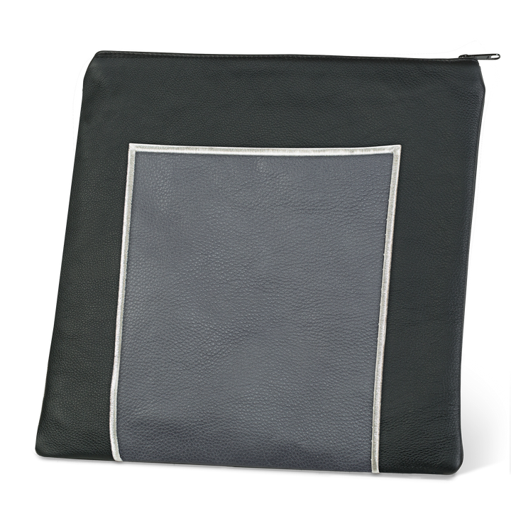Tallis and Tefillin Bag Design #327 - Black and Livid Leather - Tallis Bags