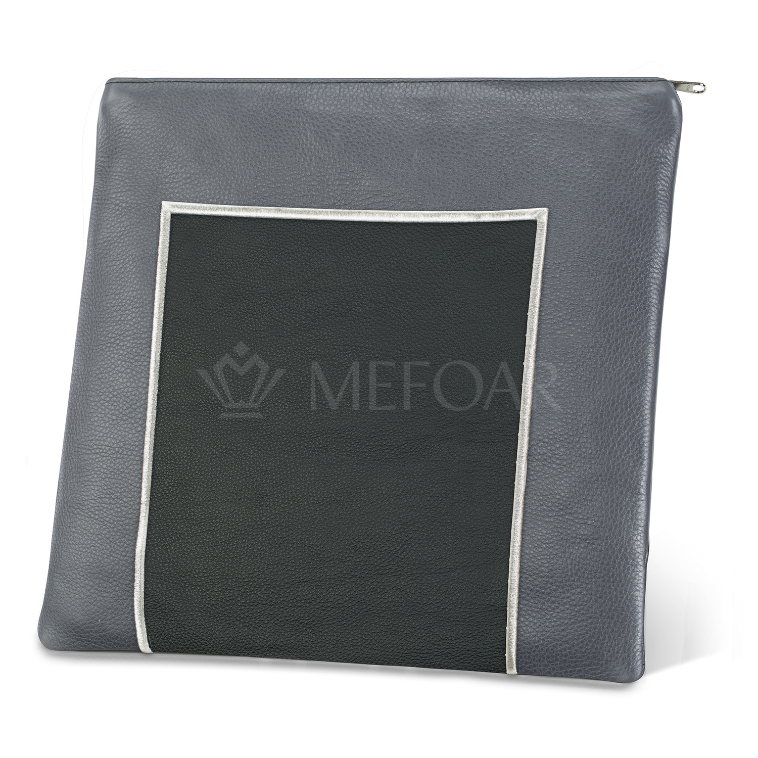 Tallis and Tefillin Bag Design #327 - Black and Livid Leather - Tallis Bags view 2 | Judaica Square Lakewood