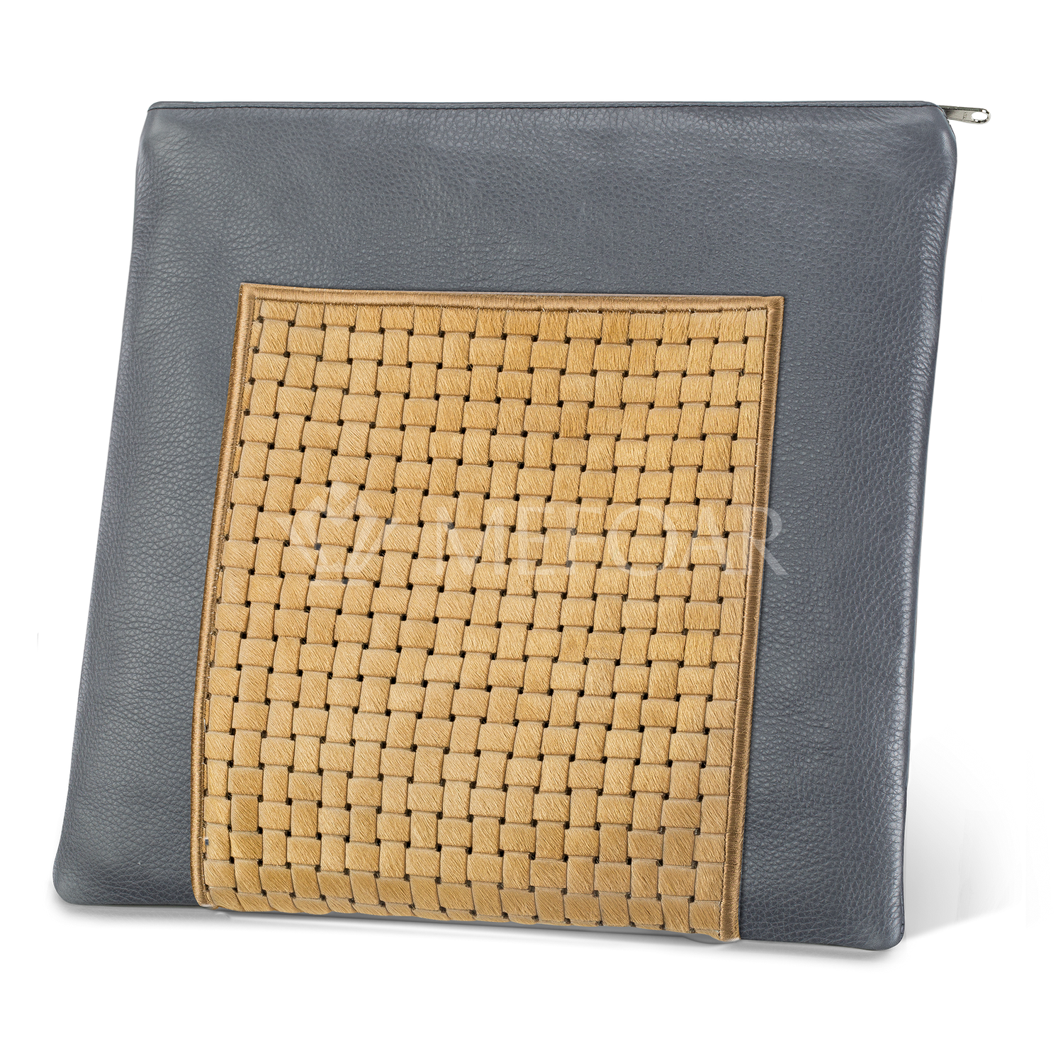 Tallis and Tefillin Bag Design #327 - Camel Woven Fur with leather - Tallis Bags view 2 | Judaica Square Lakewood