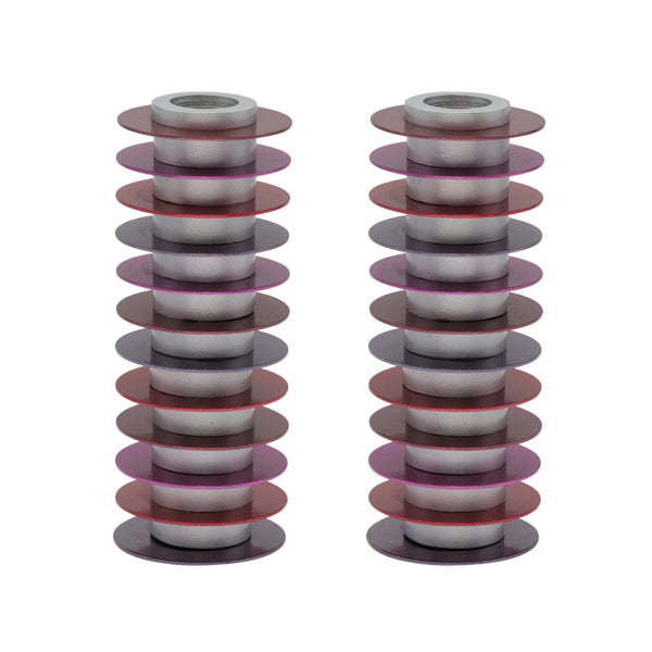 Emanuel Candlesticks with-Anodized Discs