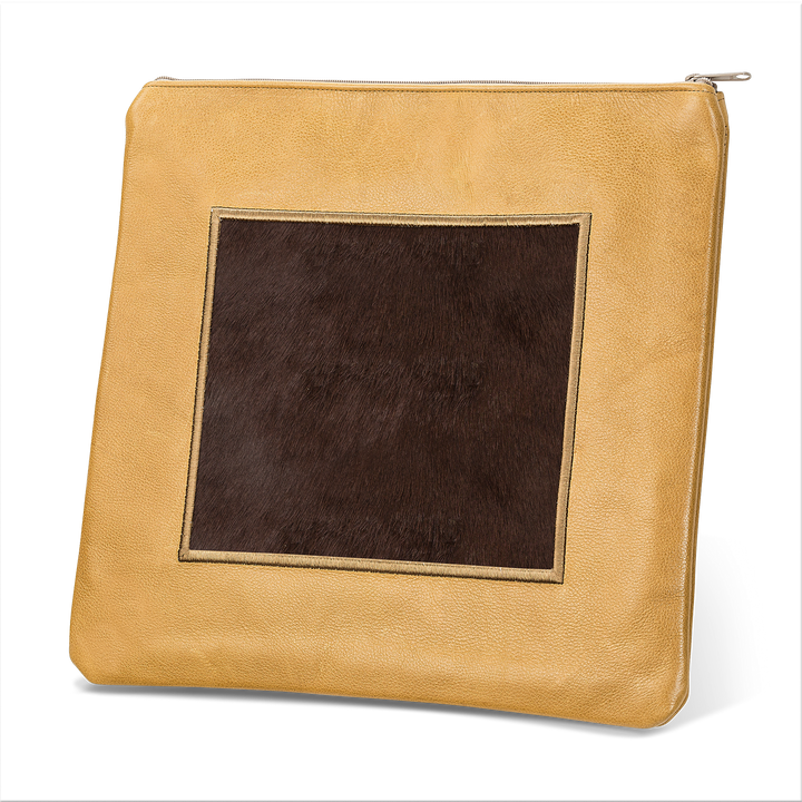 Tallis and Tefillin Bag Design #328 - Camel Leather and Fur - Tallis Bags