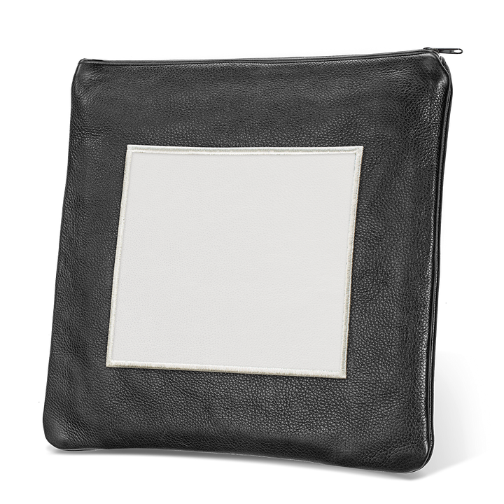 Tallis and Tefillin Bag Design #328 - Black and White Leather - Tallis Bags