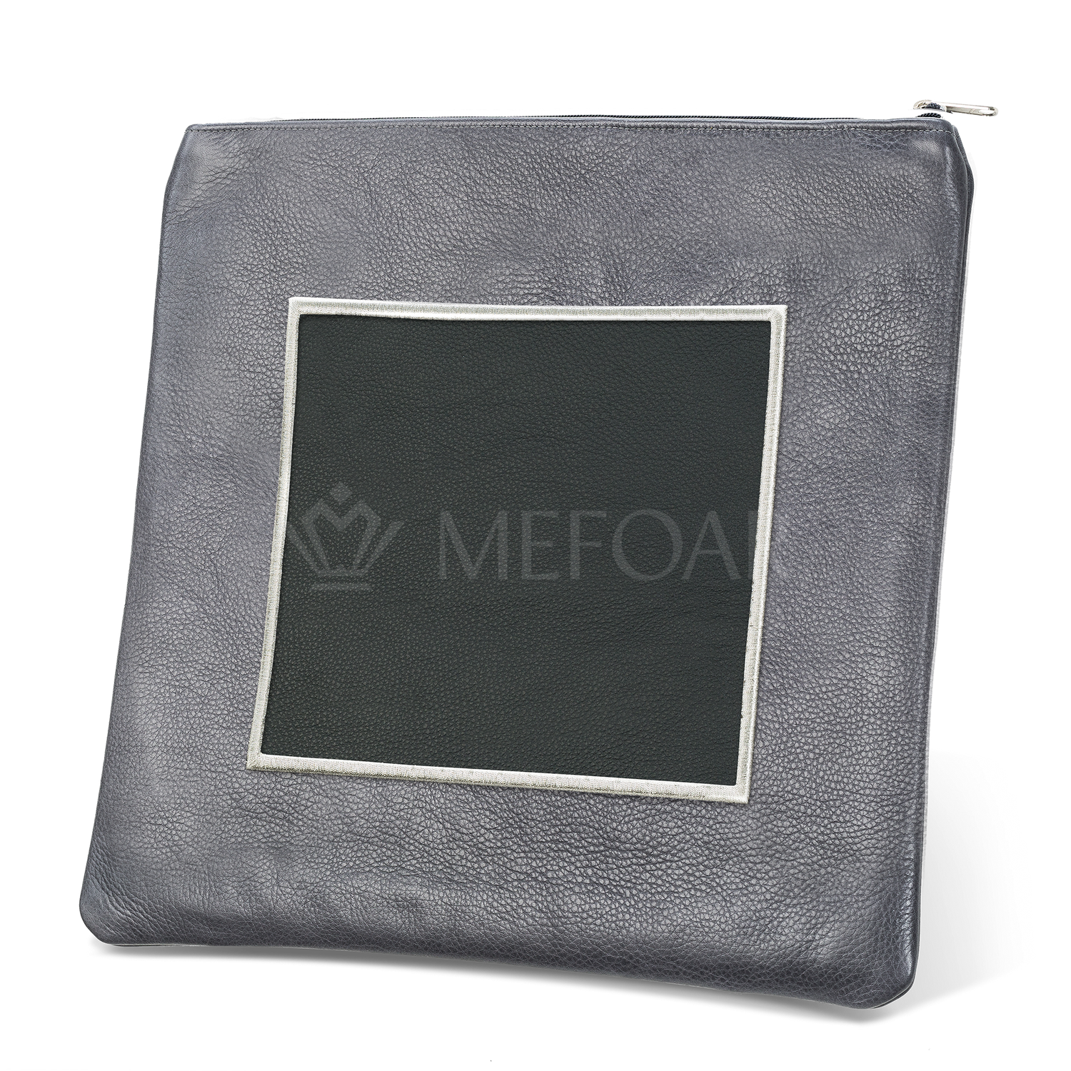 Tallis and Tefillin Bag Design #328 - Black and Livid Leather - Tallis Bags view 2 | Judaica Square Lakewood