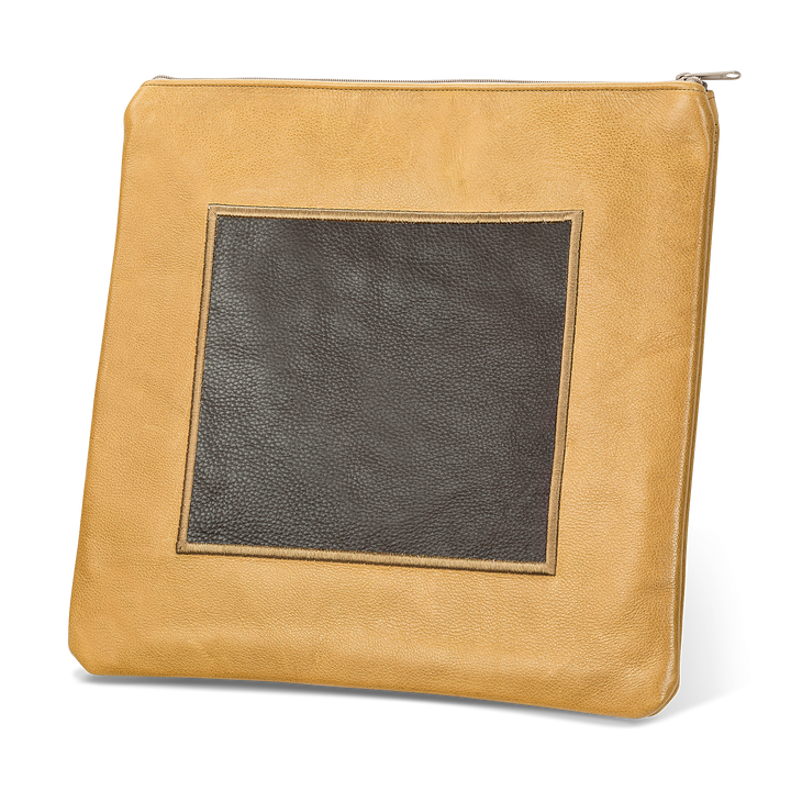 Tallis and Tefillin Bag Design #328 - Camel and Brown Leather - Tallis Bags