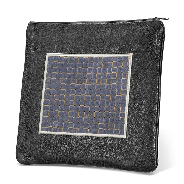 Tallis and Tefillin Bag Design #328 - Livid Woven Fur with Leather - Tallis Bags