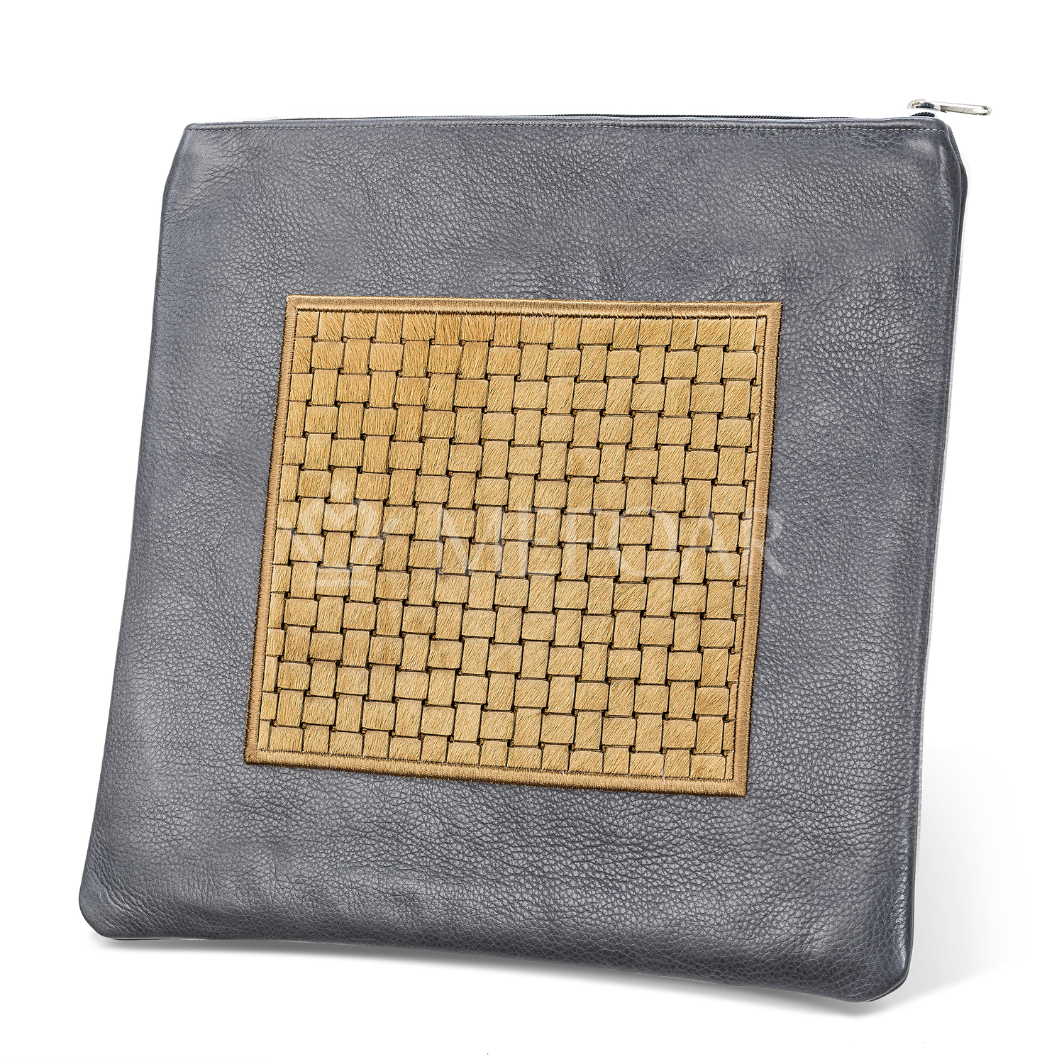 Tallis and Tefillin Bag Design #328 - Camel Woven Fur with leather - Tallis Bags view 2 | Judaica Square Lakewood