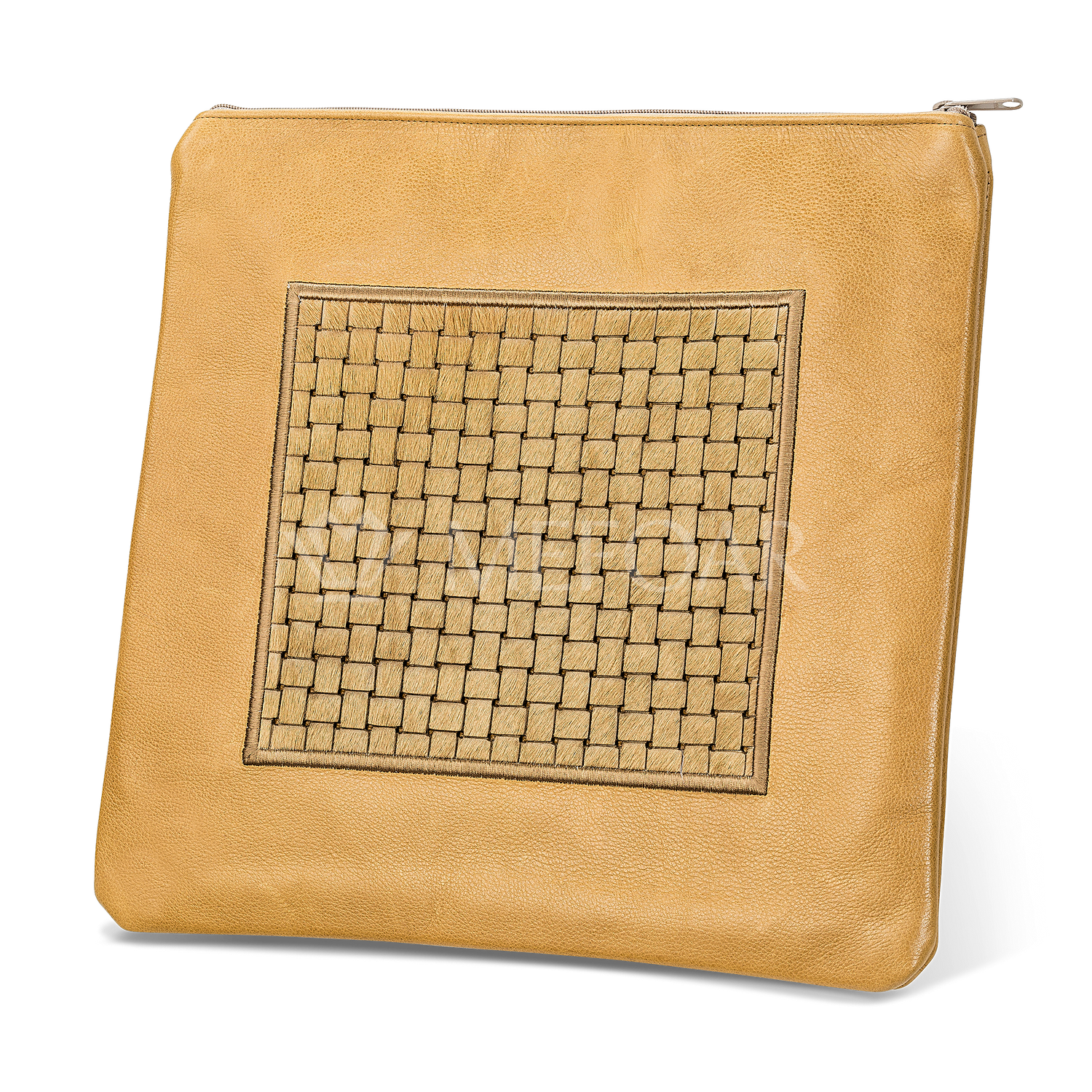 Tallis and Tefillin Bag Design #328 - Camel Woven Fur with leather - Tallis Bags view 3 | Judaica Square Lakewood