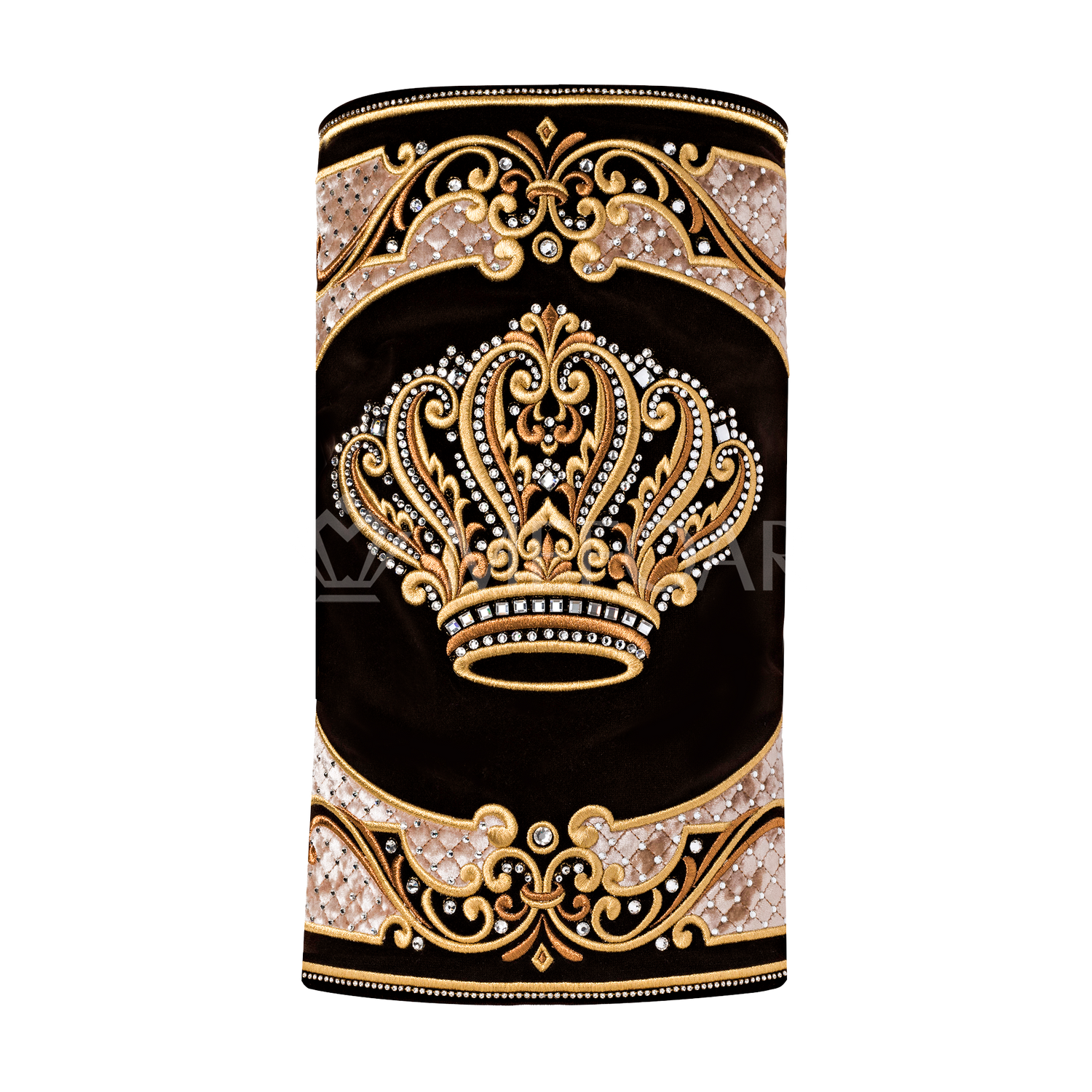 Velvet Torah Mantle - Style 805 - Brown - Image 2