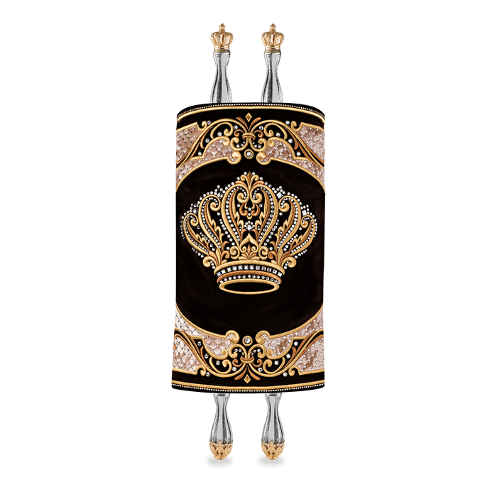 Velvet Torah Mantle - Style 805 - Brown - Torah Covers & Mantles