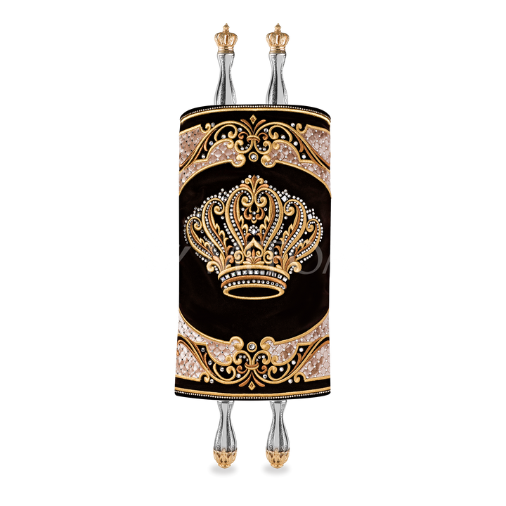 Velvet Torah Mantle - Style #805 - Brown