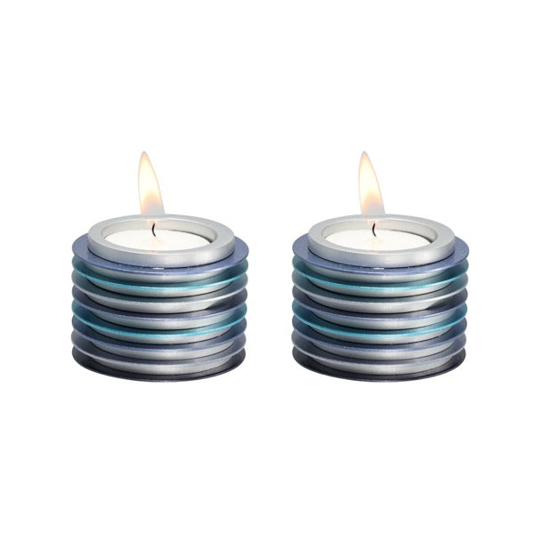 Emanuel T Light Candlesticks Anodized Discs