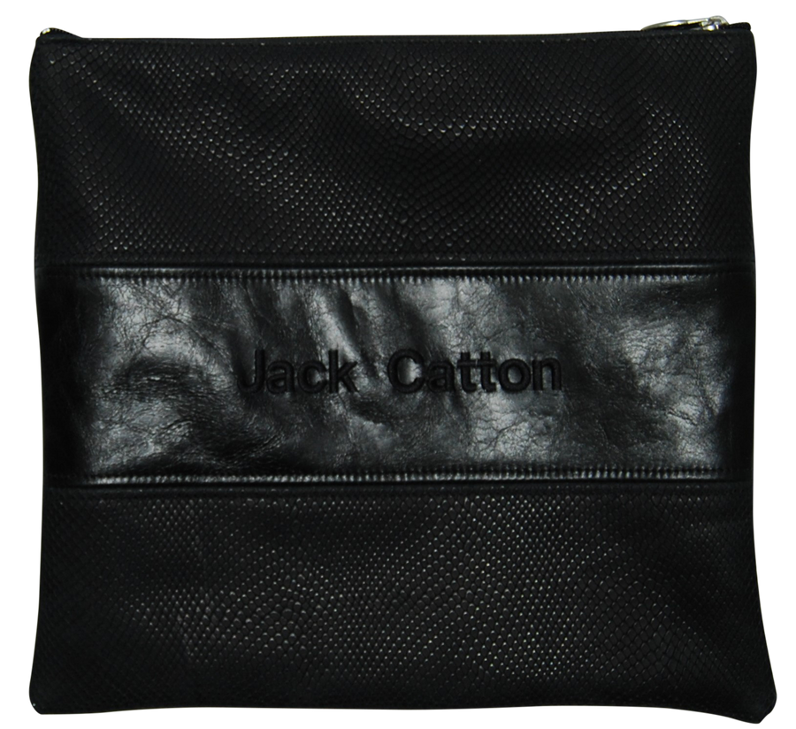 Personalization preview — Regal Leather Tallit & Tefillin Bag — Black Snake