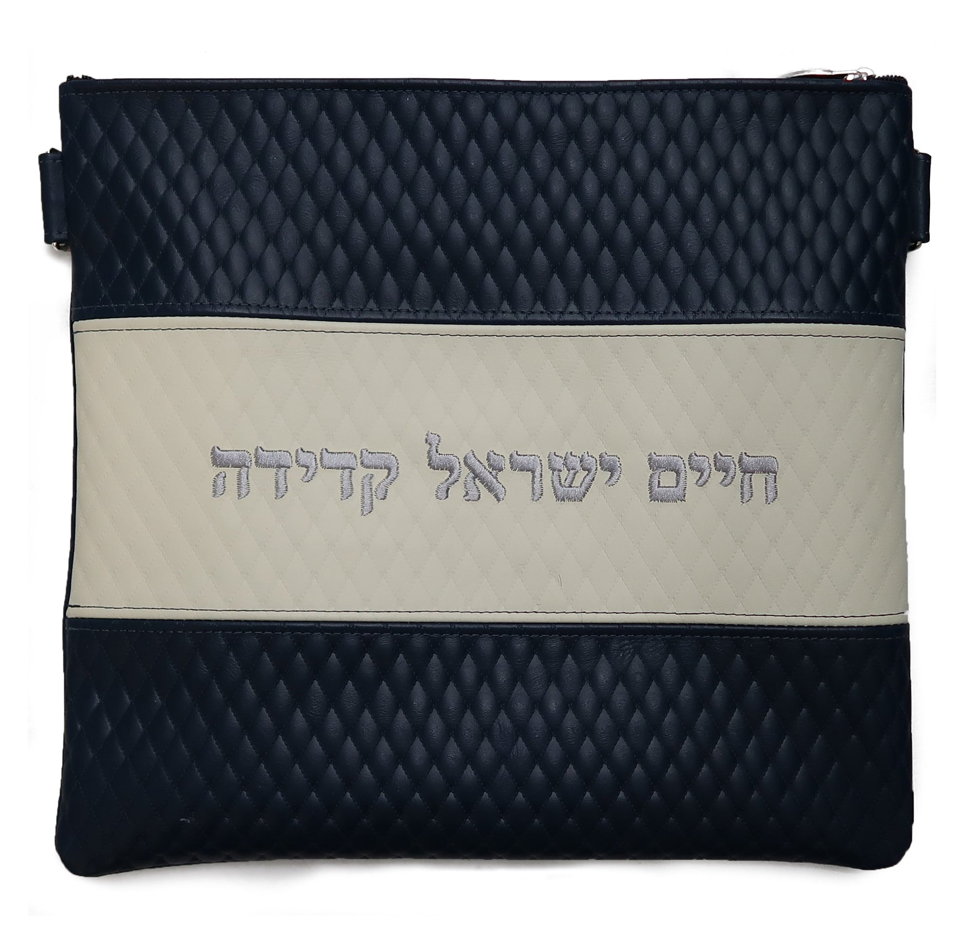 Prestige Leather Tallit & Tefillin Bag — Diamond Design, Regal Collection (340F-CO2)