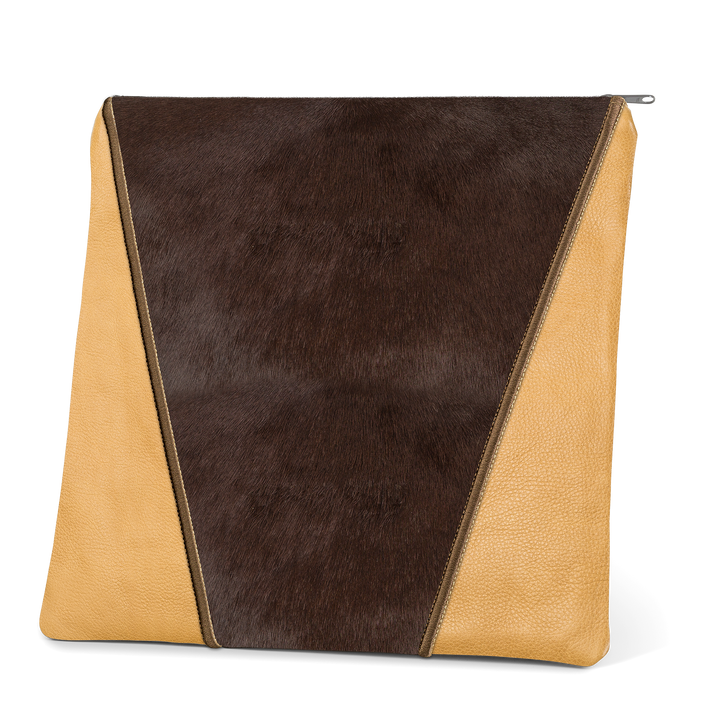 Tallis and Tefillin Bag Design #342 - Camel Leather and Fur - Tallis Bags