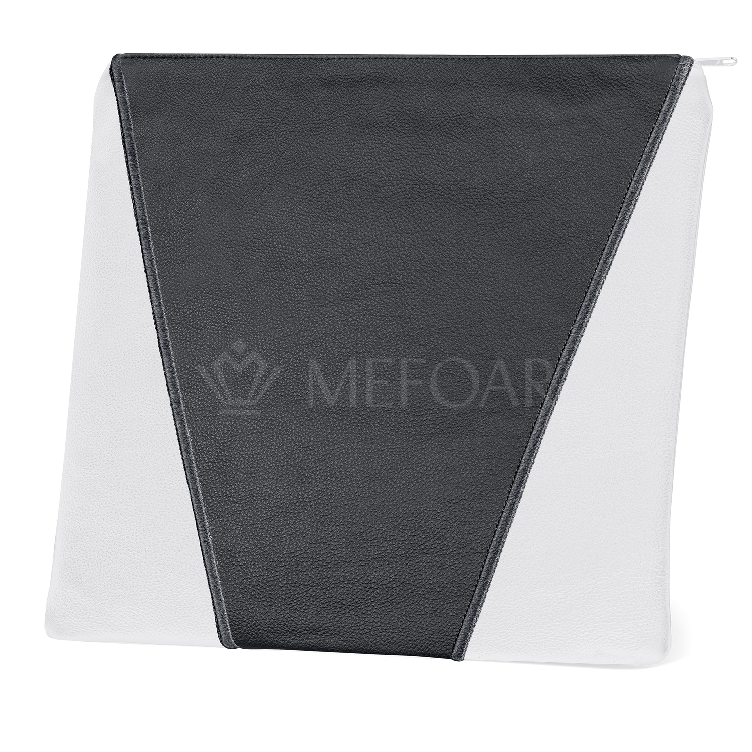 Tallis and Tefillin Bag Design #342 - Black and White Leather - Tallis Bags view 2 | Judaica Square Lakewood