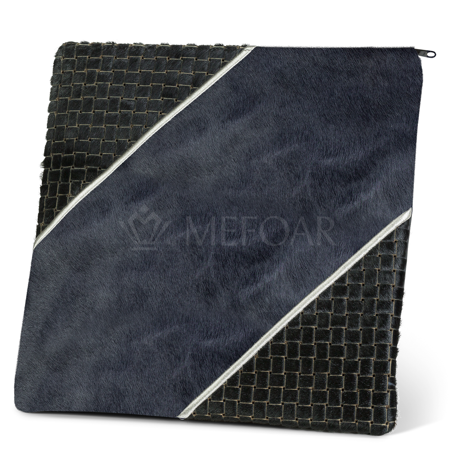 Tallis and Tefillin Bag Design #343 - Black Woven Fur - Tallis Bags view 2 | Judaica Square Lakewood