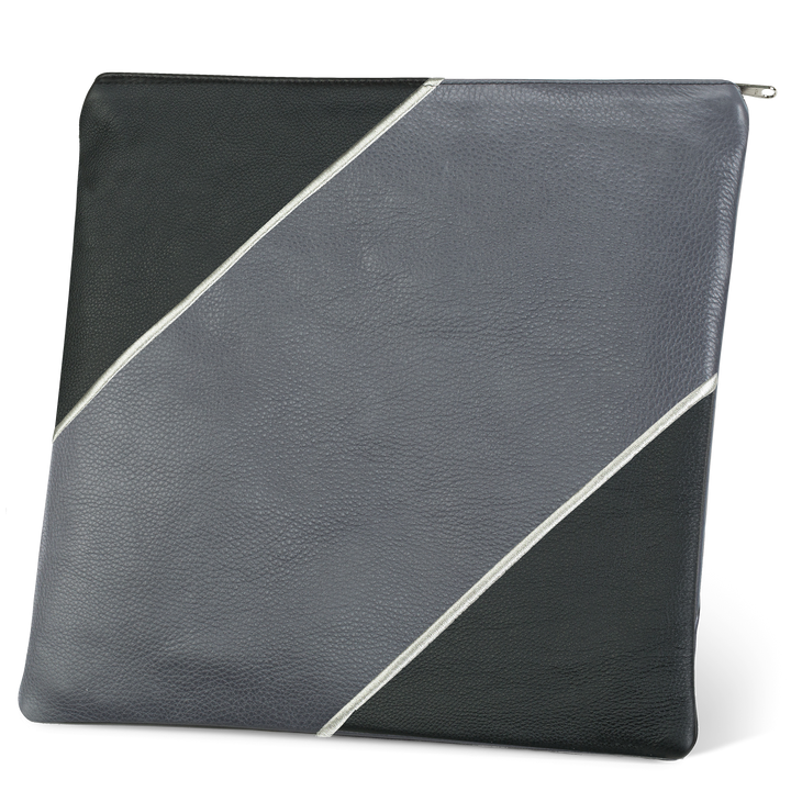 Tallis and Tefillin Bag Design #343 - Black and Livid Leather - Tallis Bags