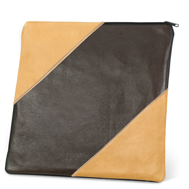 Tallis and Tefillin Bag Design #343 - Camel and Brown Leather - Tallis Bags