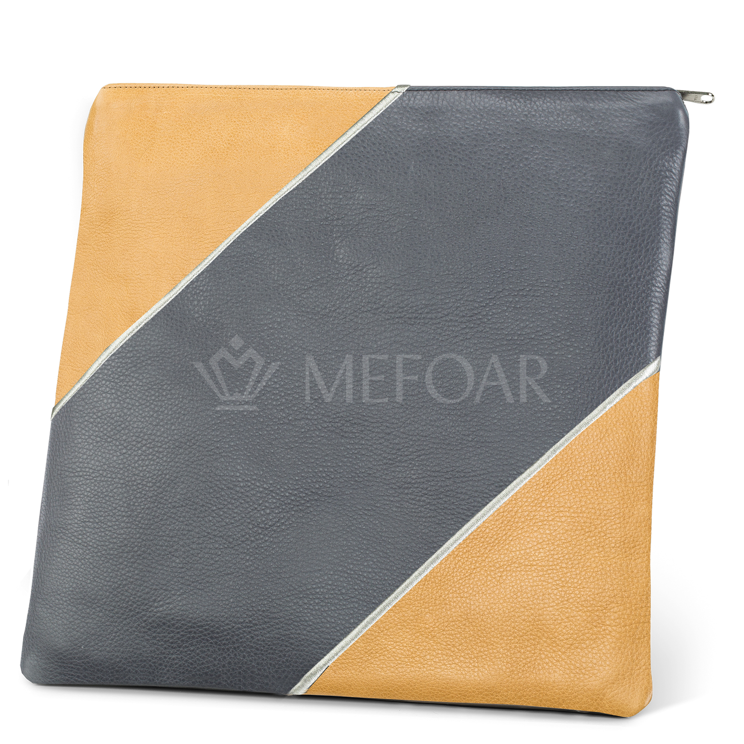 Tallis and Tefillin Bag Design #343 - Camel and Livid Leather - Tallis Bags view 2 | Judaica Square Lakewood