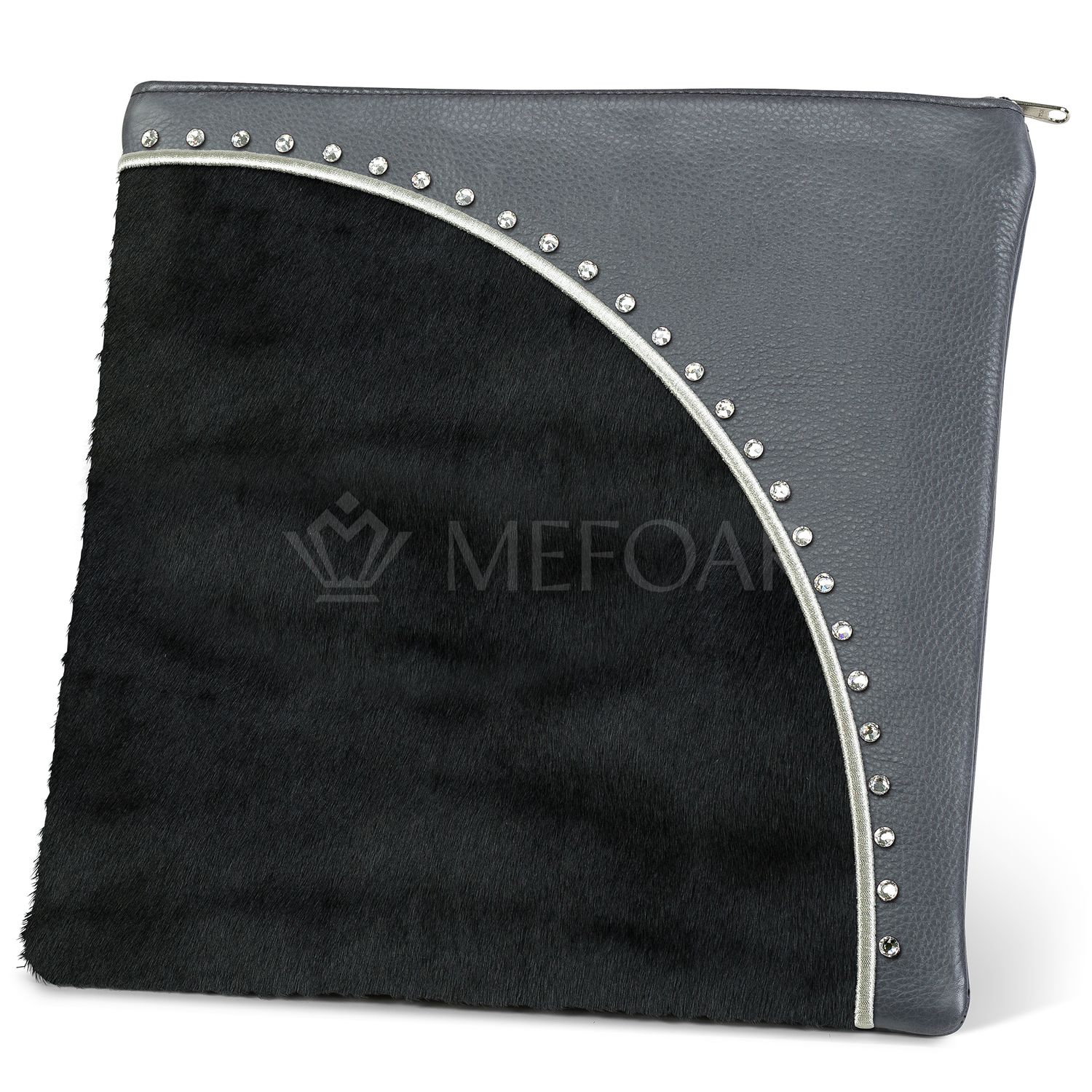 Tallis and Tefillin Bag Design #344 - Livid Leather and Fur - Tallis Bags view 2 | Judaica Square Lakewood