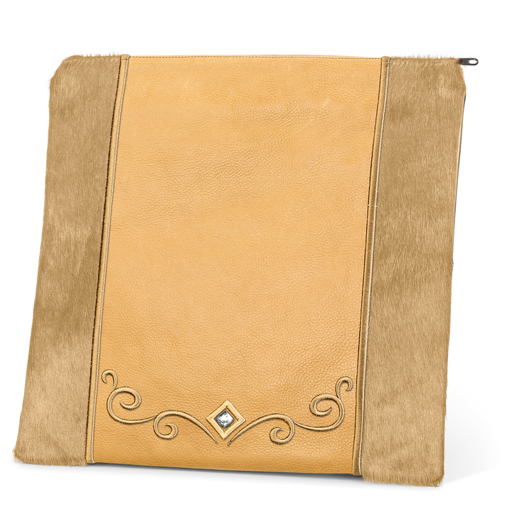 Tallis and Tefillin Bag Design #345 - Camel Fur and Leather - Tallis Bags