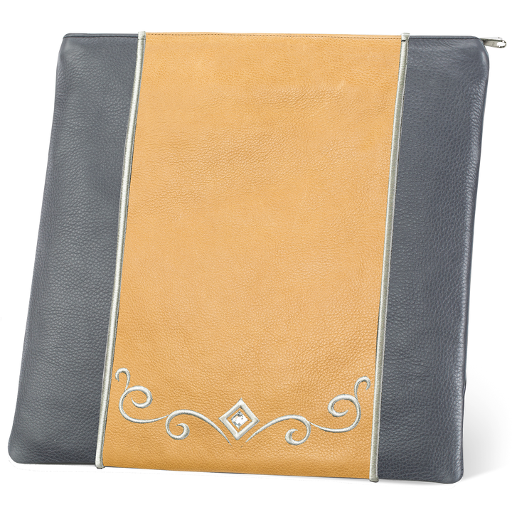 Tallis and Tefillin Bag Design #345 - Camel and Livid Leather - Tallis Bags