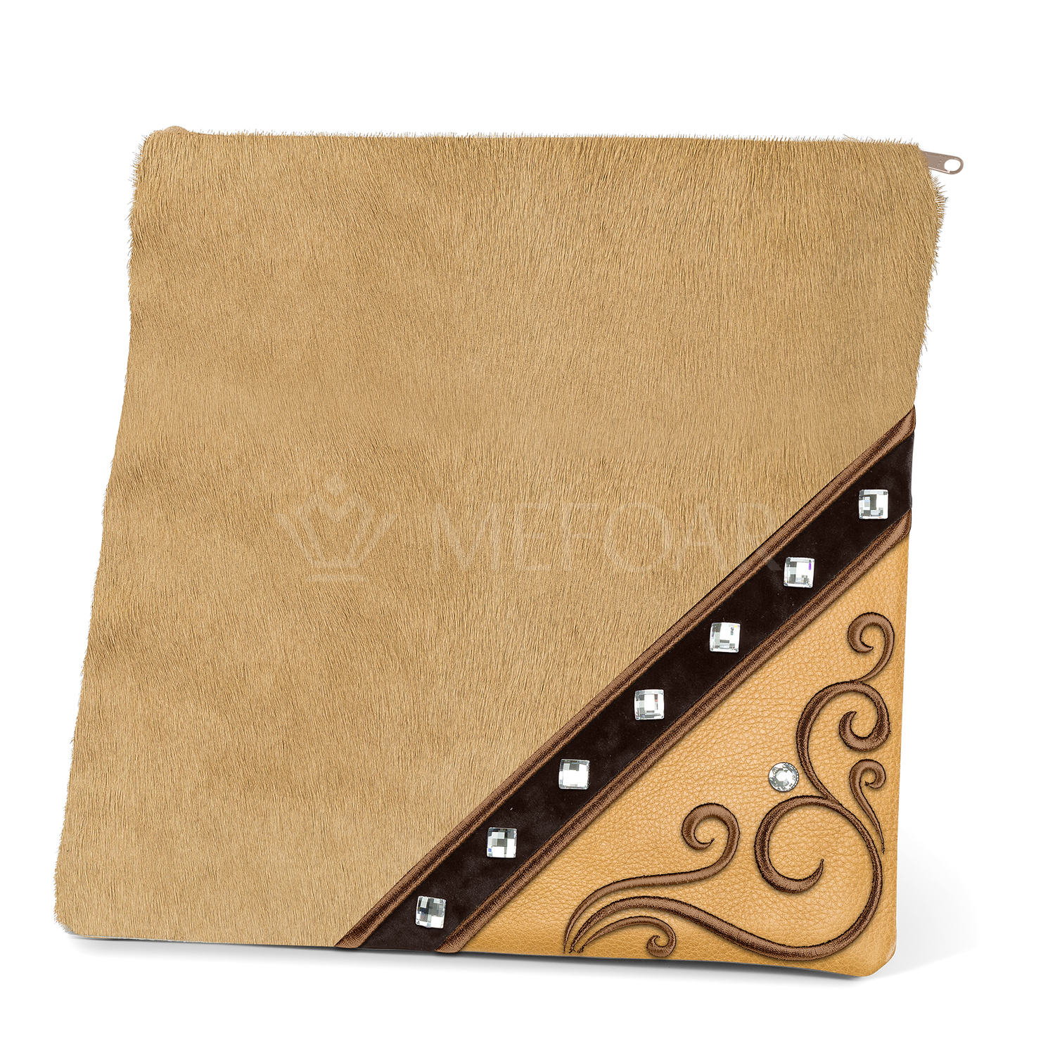 Tallis and Tefillin Bag Design #346 - Leather and Fur - Tallis Bags view 4 | Judaica Square Lakewood