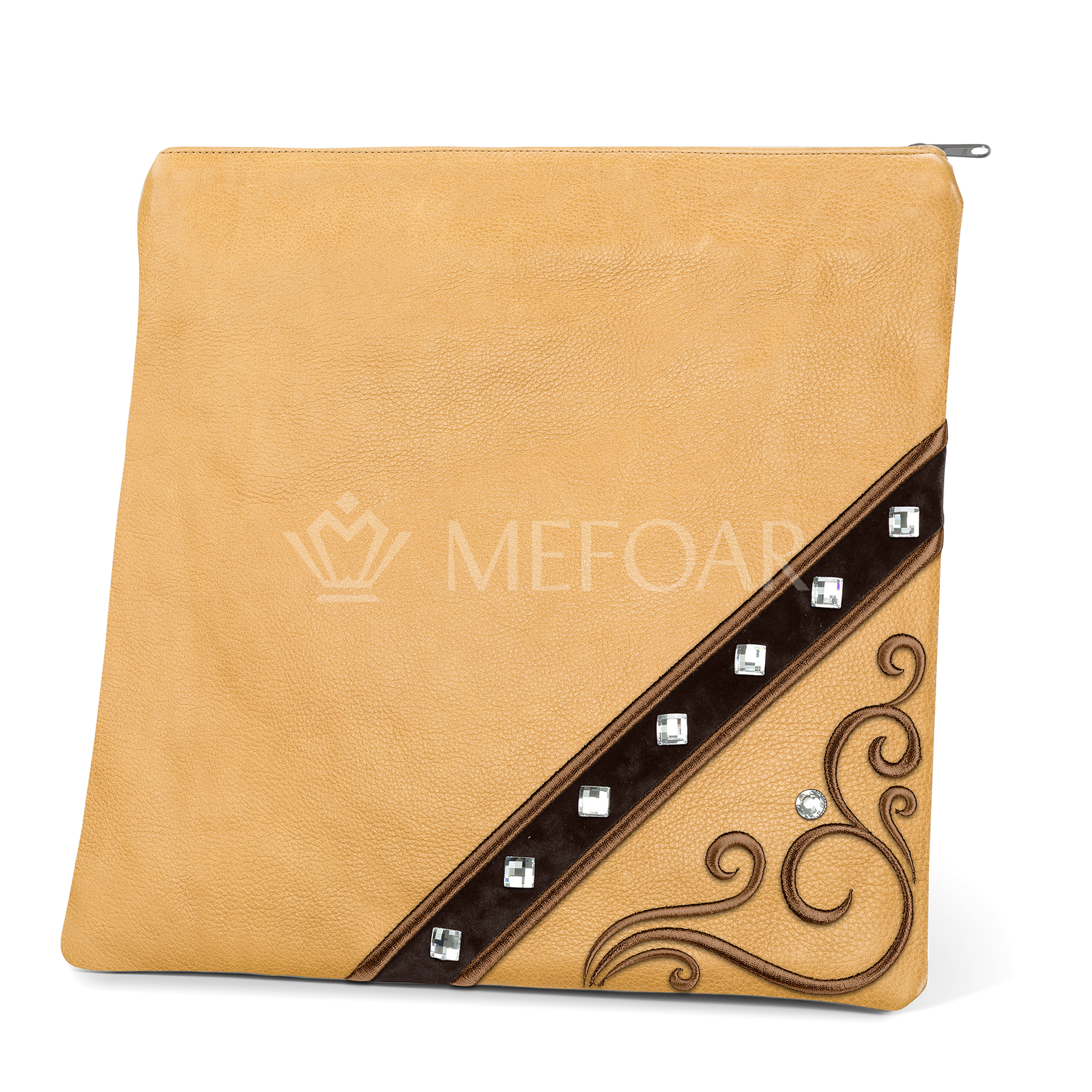 Tallis and Tefillin Bag Design #346 - Solid Leather - Tallis Bags view 4 | Judaica Square Lakewood