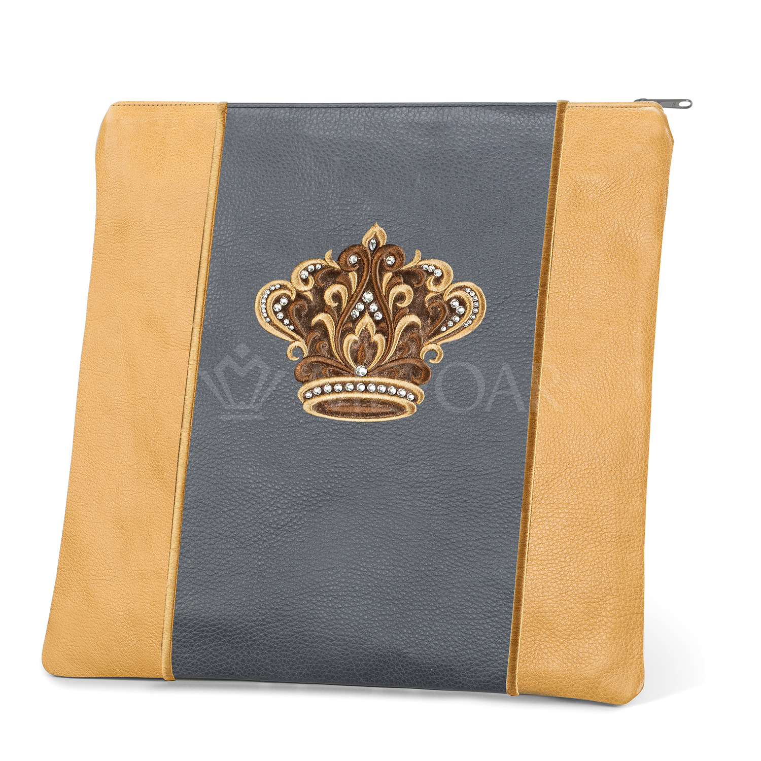 Tallis and Tefillin Bag Design #347 - Livid and Camel Leather - Tallis Bags view 2 | Judaica Square Lakewood