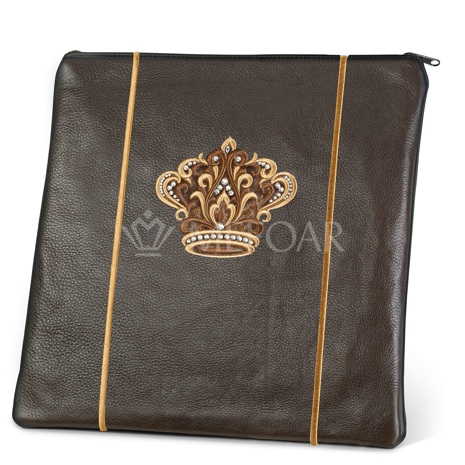 Tallis and Tefillin Bag Design #347 - Solid Leather - Tallis Bags view 3 | Judaica Square Lakewood
