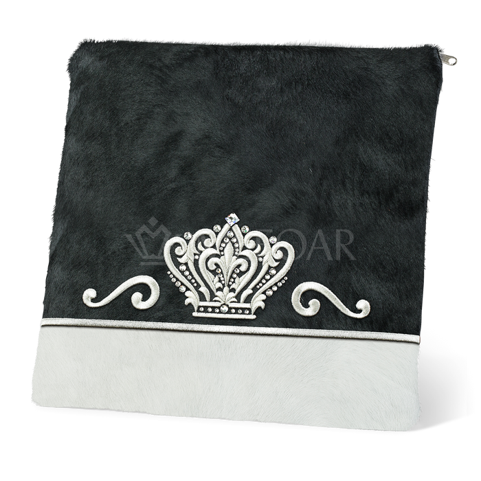 Tallis and Tefillin Bag Design #349 - Black and White Fur - Tallis Bags | Judaica Square Lakewood