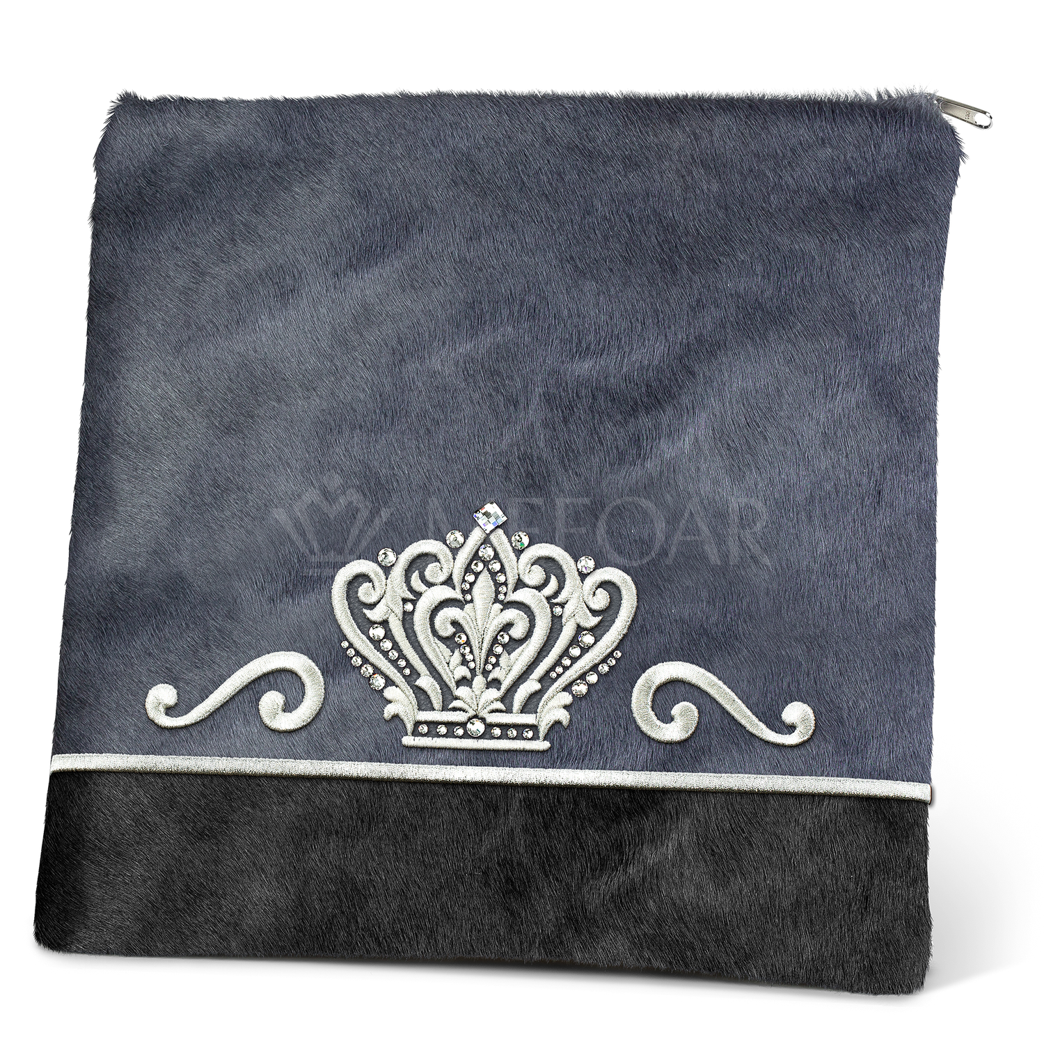Tallis and Tefillin Bag Design #349 - Black and Livid Fur - Tallis Bags view 2 | Judaica Square Lakewood