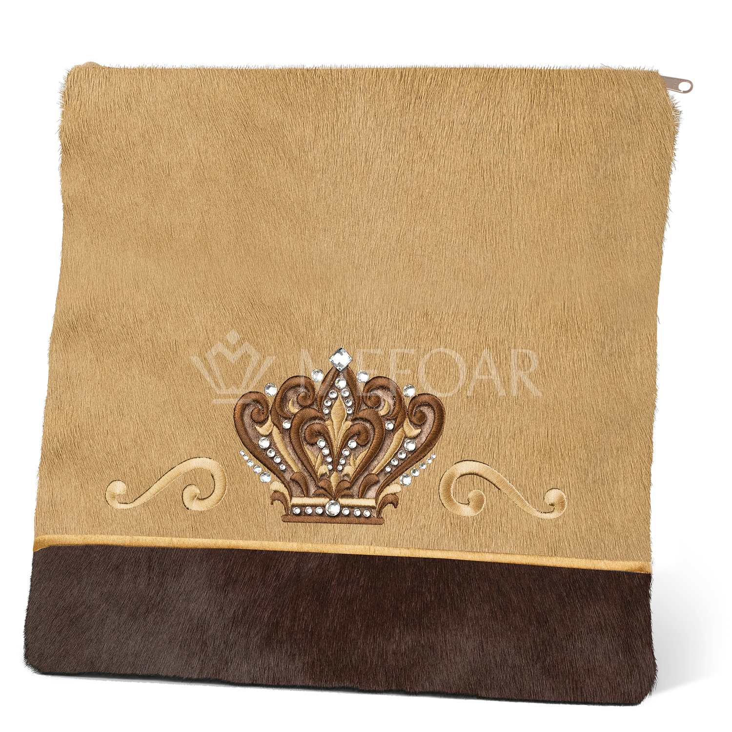 Tallis and Tefillin Bag Design #349 - Brown and Camel Fur - Tallis Bags view 2 | Judaica Square Lakewood